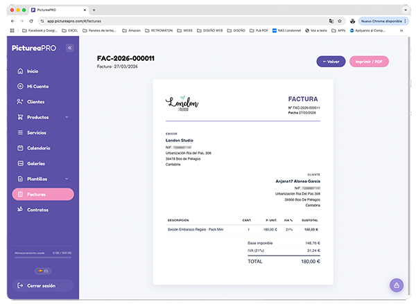 PictureaPRO. El software de gestión para fotógrafos.